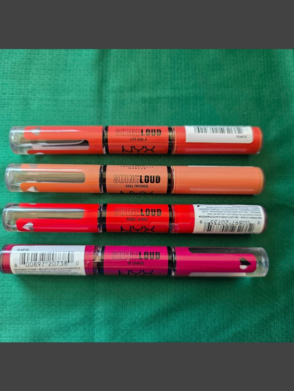 NYX Lip Color Gloss Trio - Pink, Mauve, Peach And Red Shades